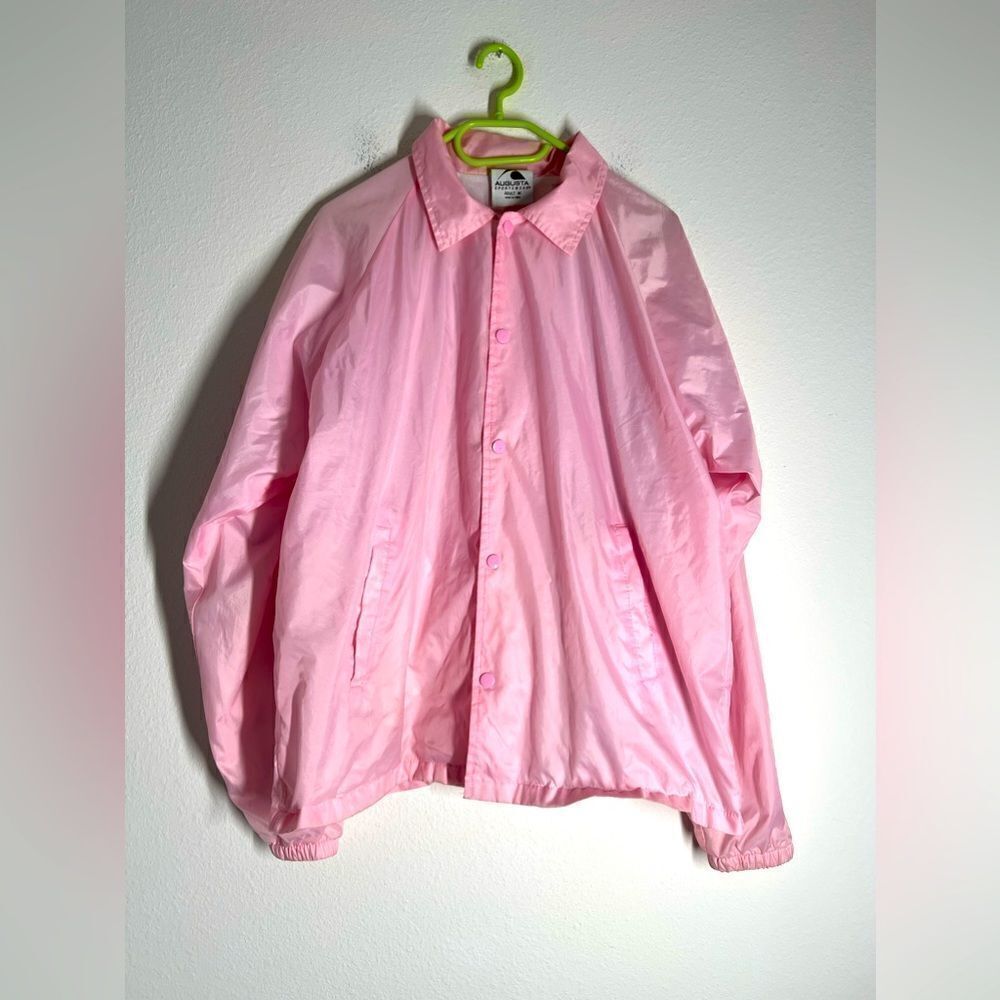 Augusta Sportswear Adult Nylon Coach's Jacket/Lined Pink Size L